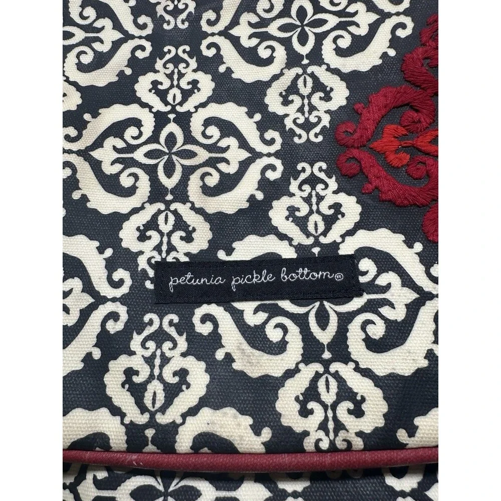 PETUNIA Pickle BOTTOM Diaper Bag Boxy Backpack LUXURY Frolicking in Fez Black